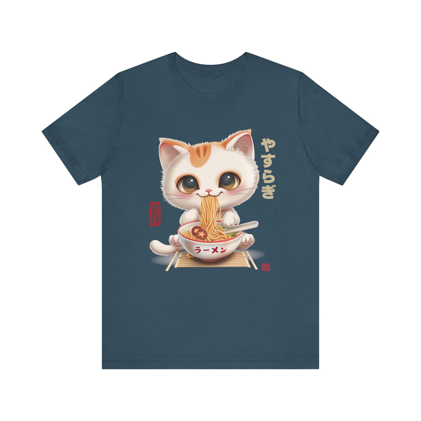 Japanese Style Cute Cat Ramen Tee