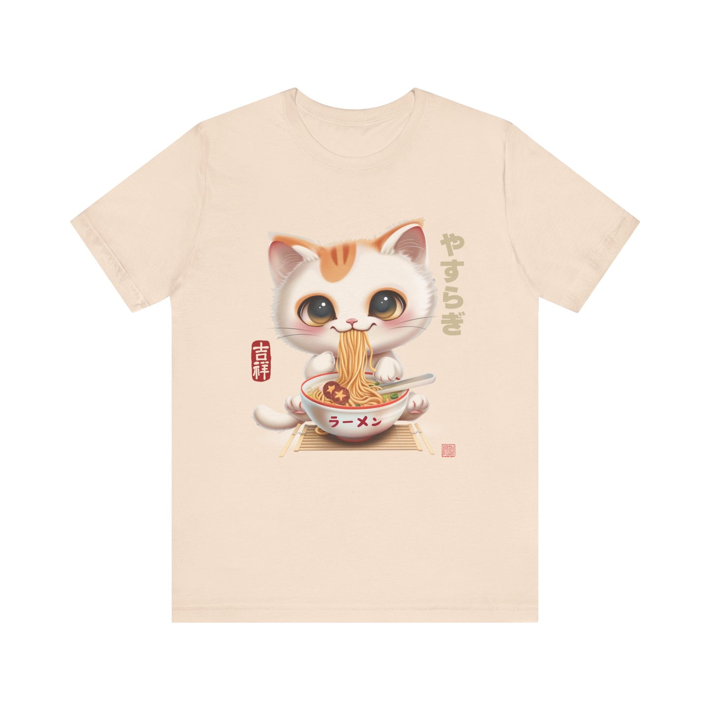 Japanese Style Cute Cat Ramen Tee