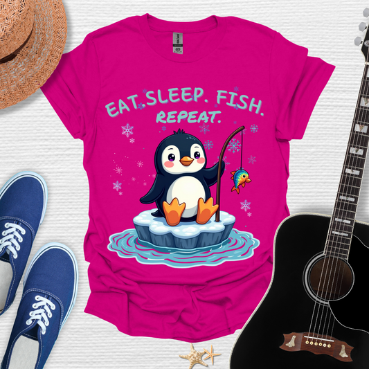 Funny Fishing Penguin Tee