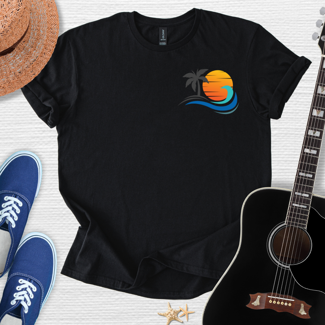 Wave Hunter Tee- Tropical Beach Design
