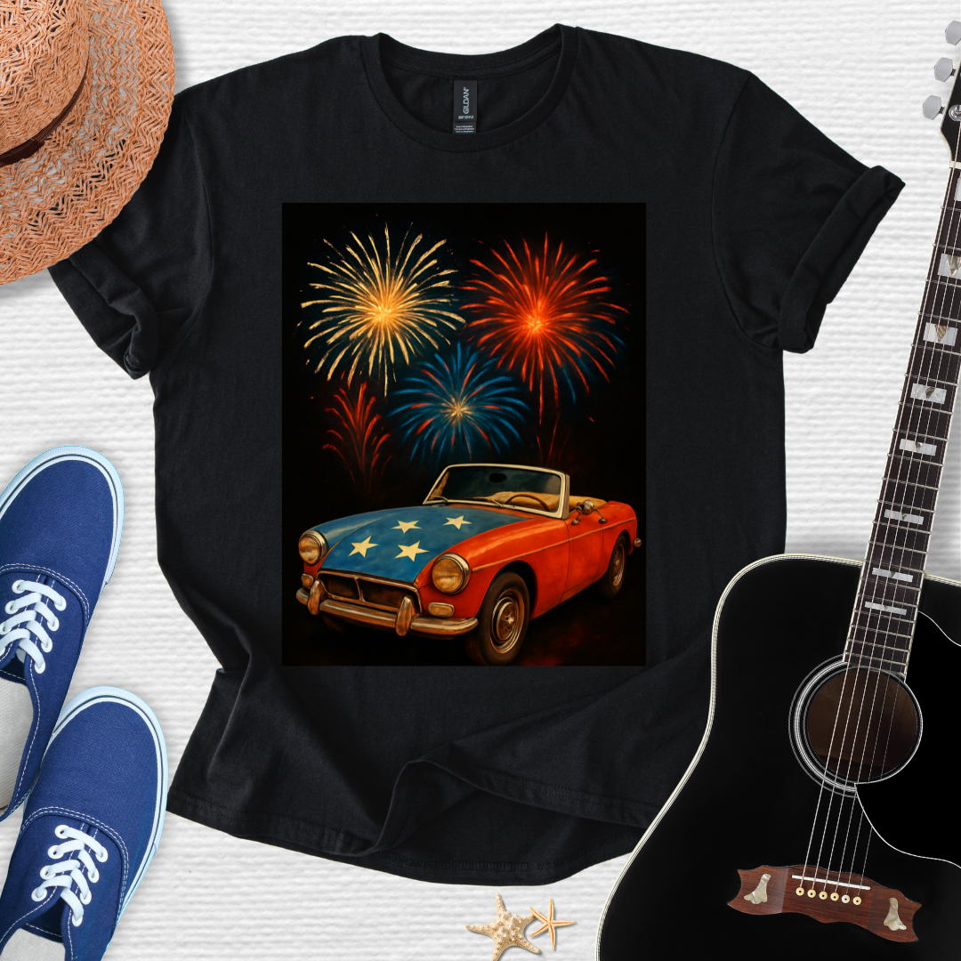 Patriotic Vintage Car Tee