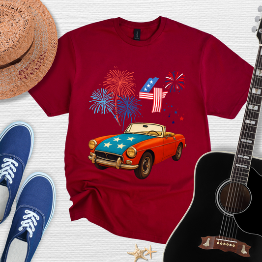 Patriotic Vintage Car Tee