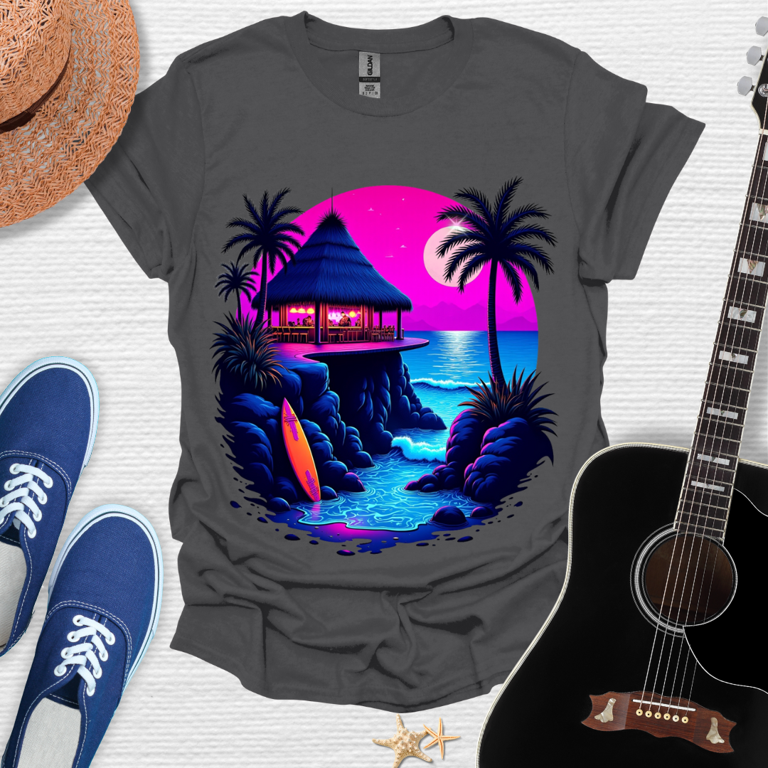 Neon Cliff Surf Bar Tee