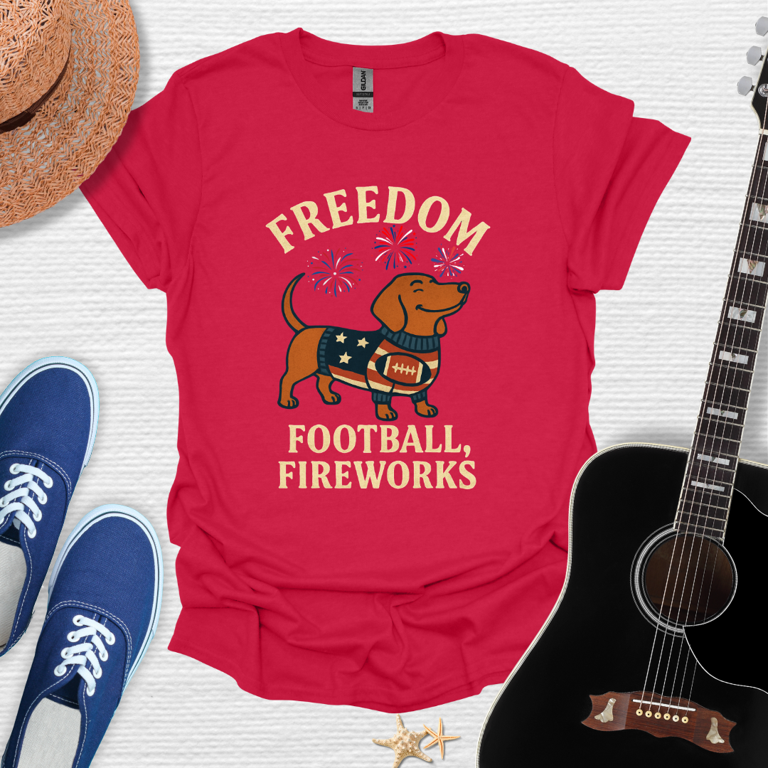 Freedom, Football, Fireworks Tee