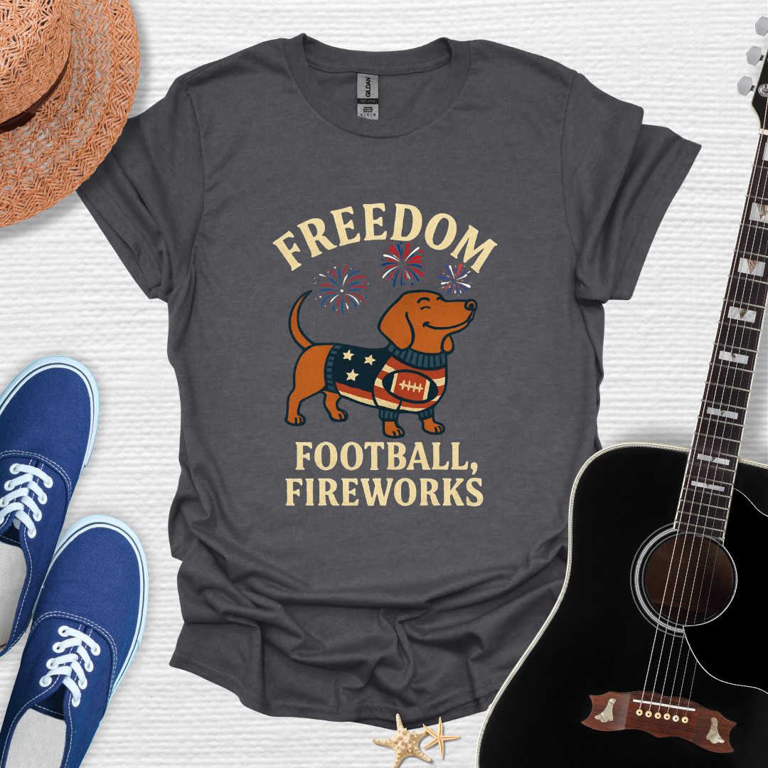 Freedom, Football, Fireworks Tee