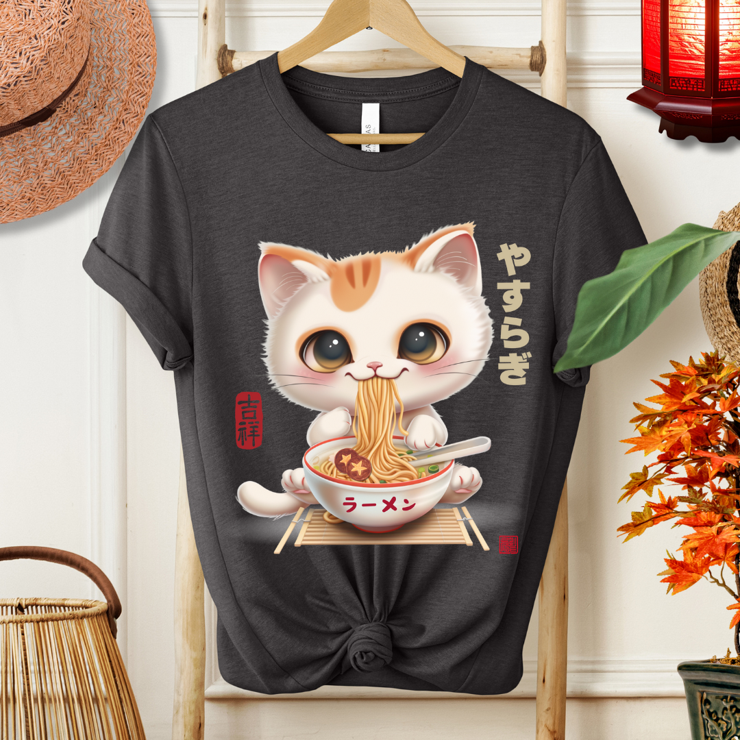 Japanese Style Cute Cat Ramen Tee