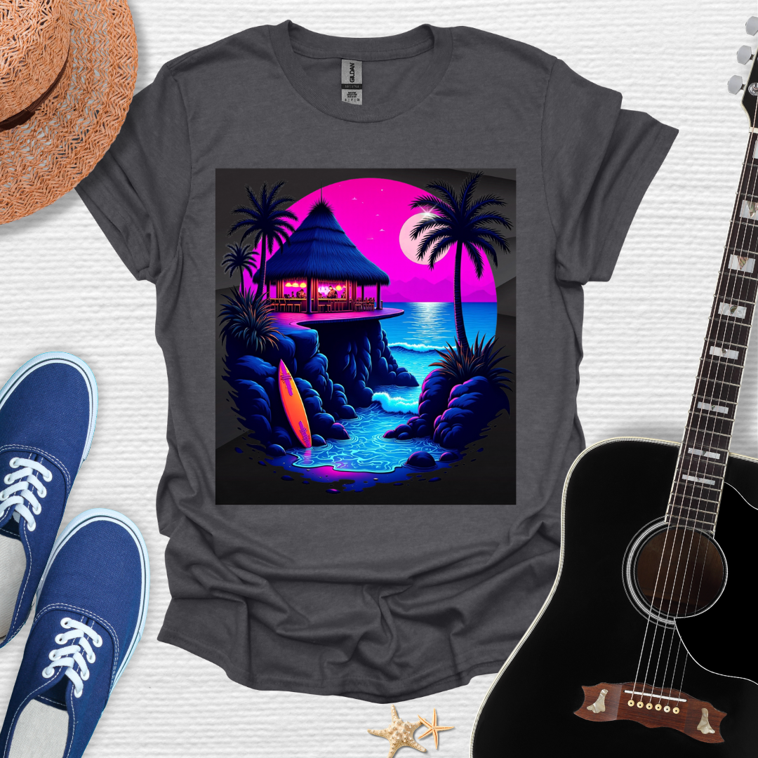 Neon Cliff Surf Bar Tee