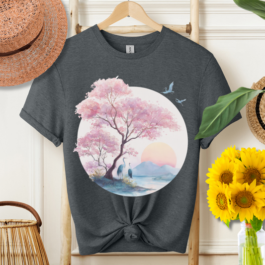 Japanese Serene Sakura Sunset T-Shirt