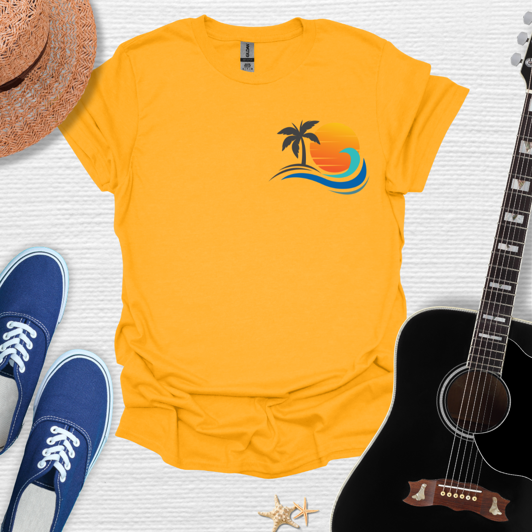 Wave Hunter Tee- Tropical Beach Design