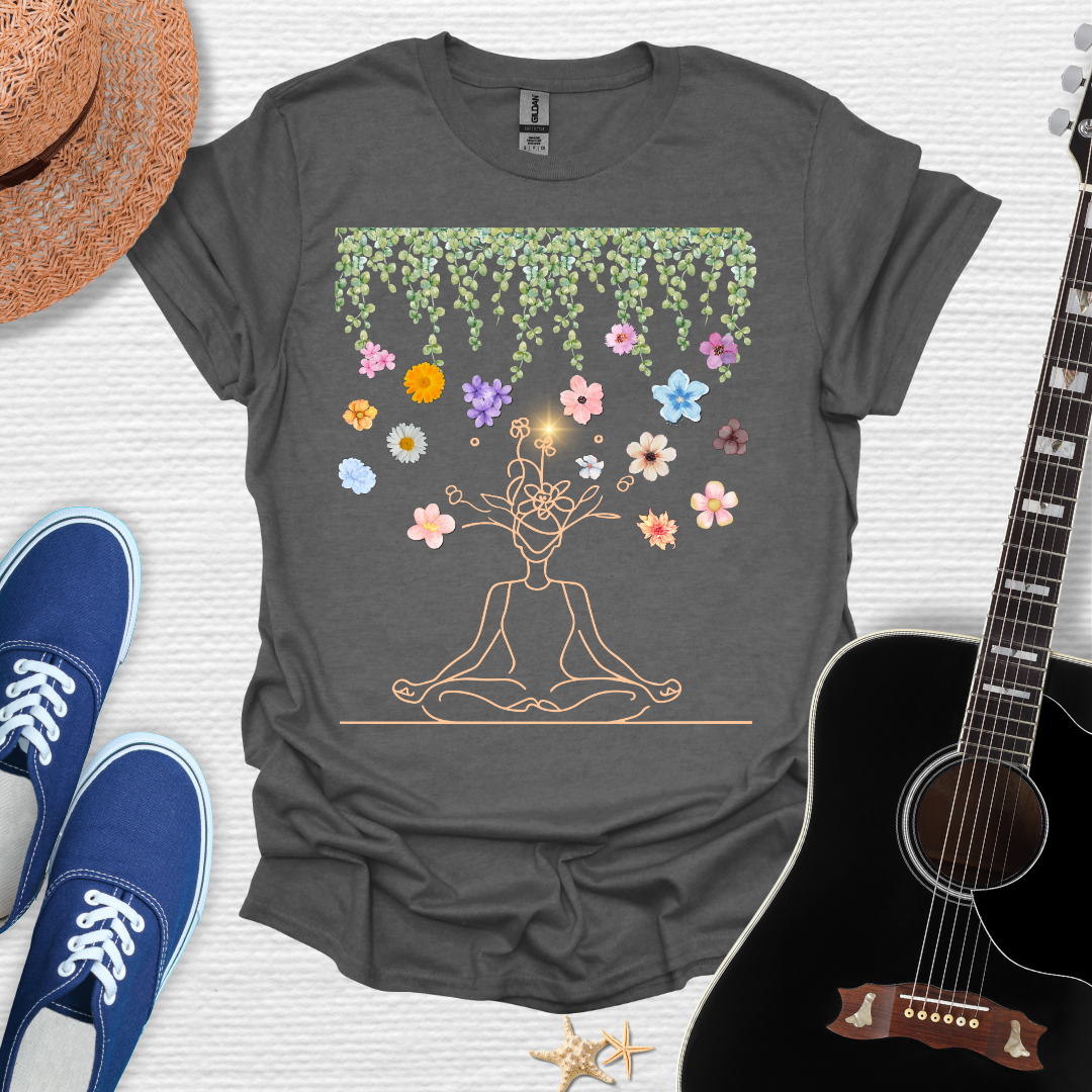 "Breathe & Bloom" Yoga Floral Tee