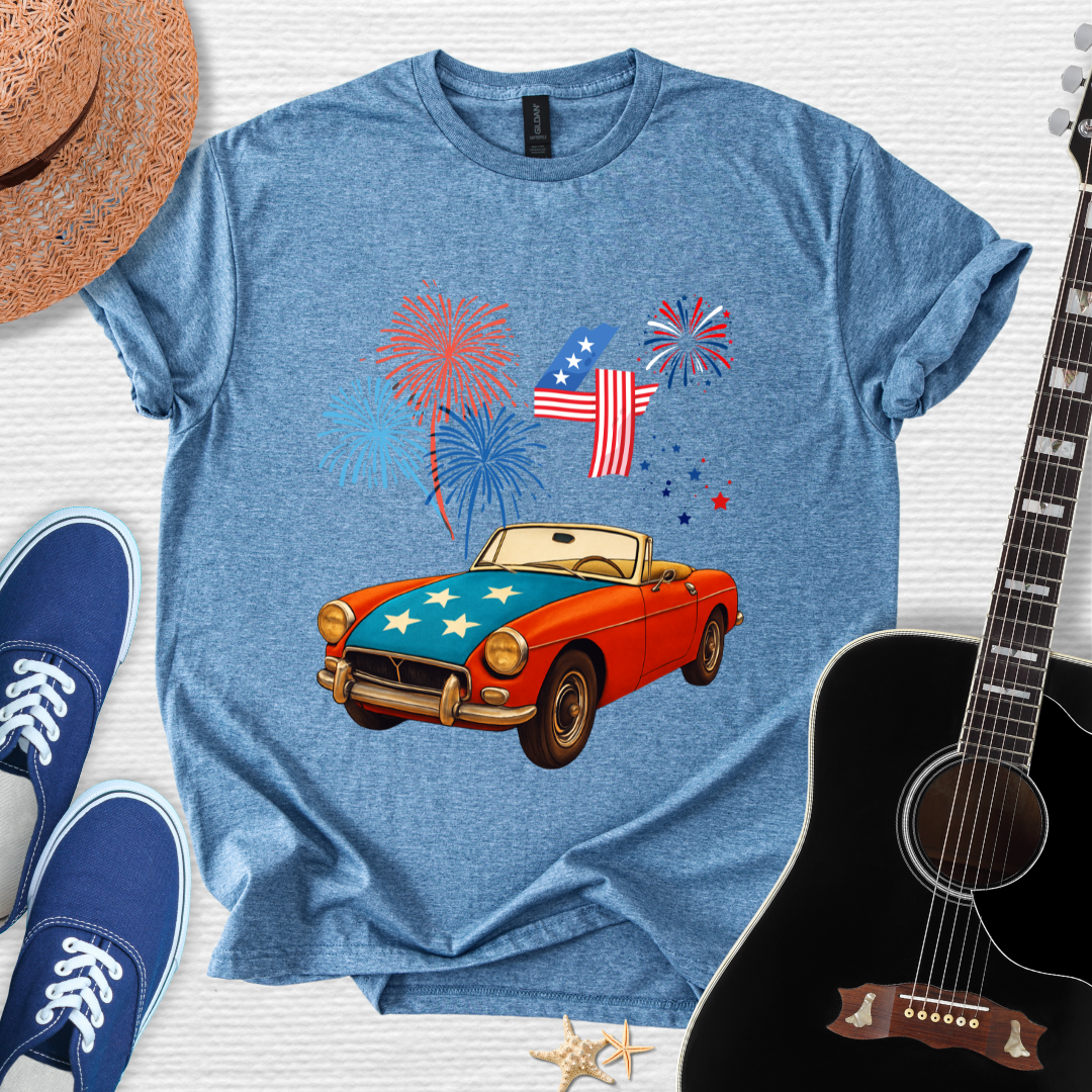 Patriotic Vintage Car Tee