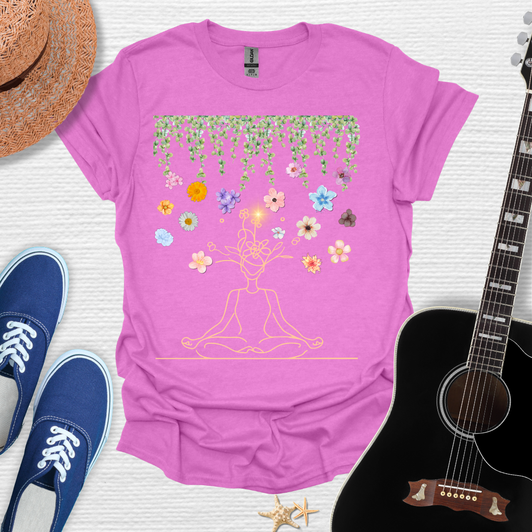 "Breathe & Bloom" Yoga Floral Tee