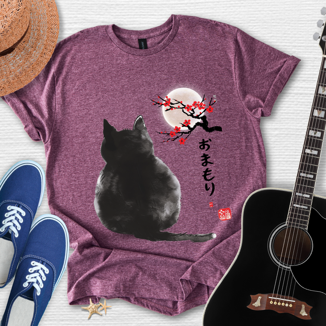 Spirit Guardian, Japanese Minimal Cat Art Design