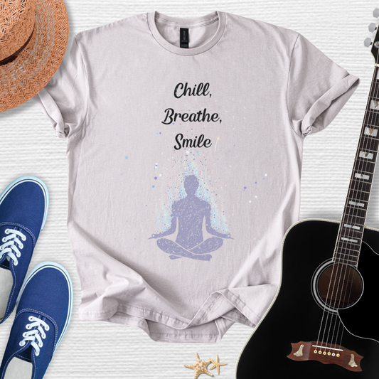 Chill, Breathe, Smile Meditation Tee