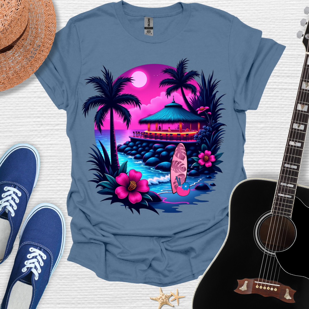 Neon Cliff Surf Bar Tee
