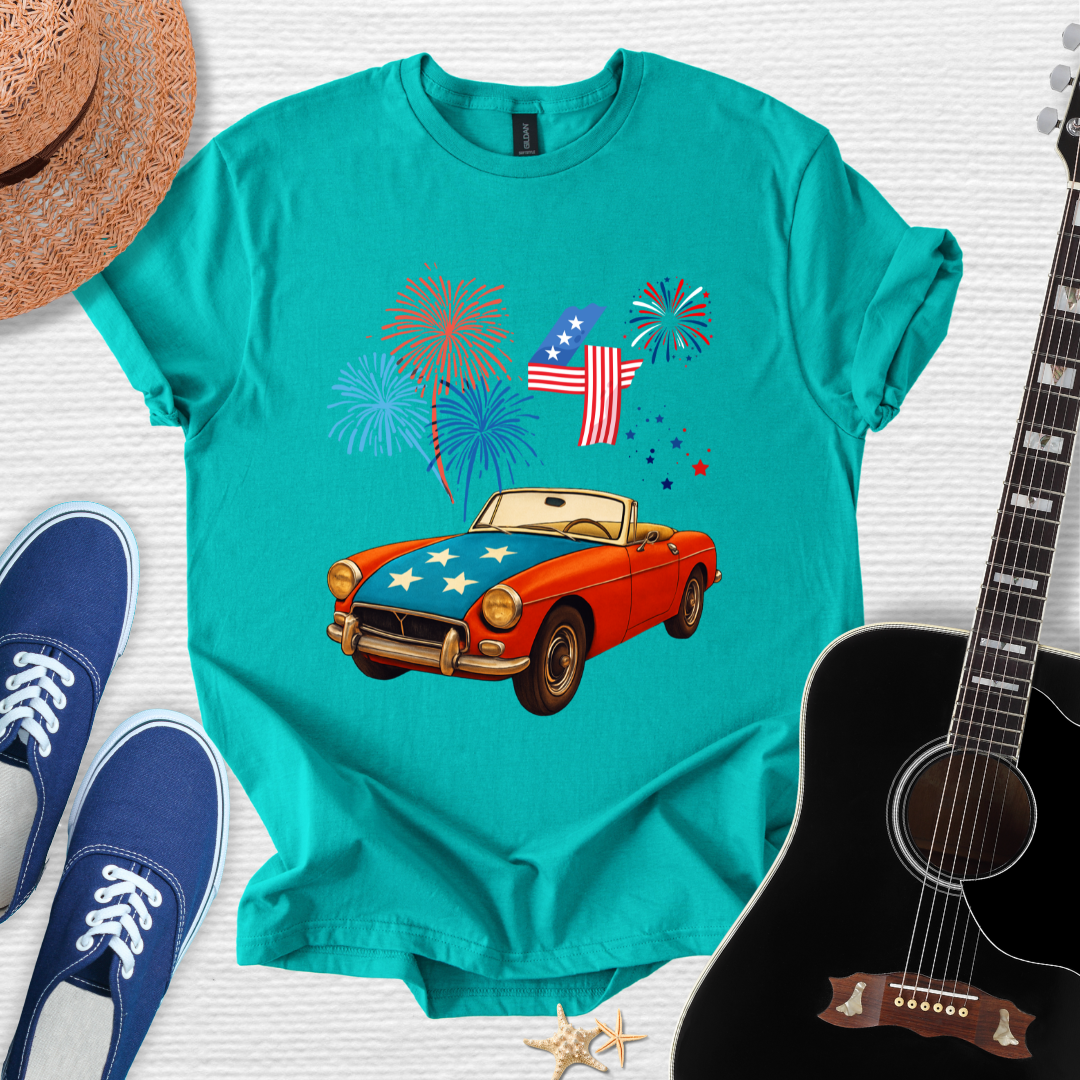 Patriotic Vintage Car Tee