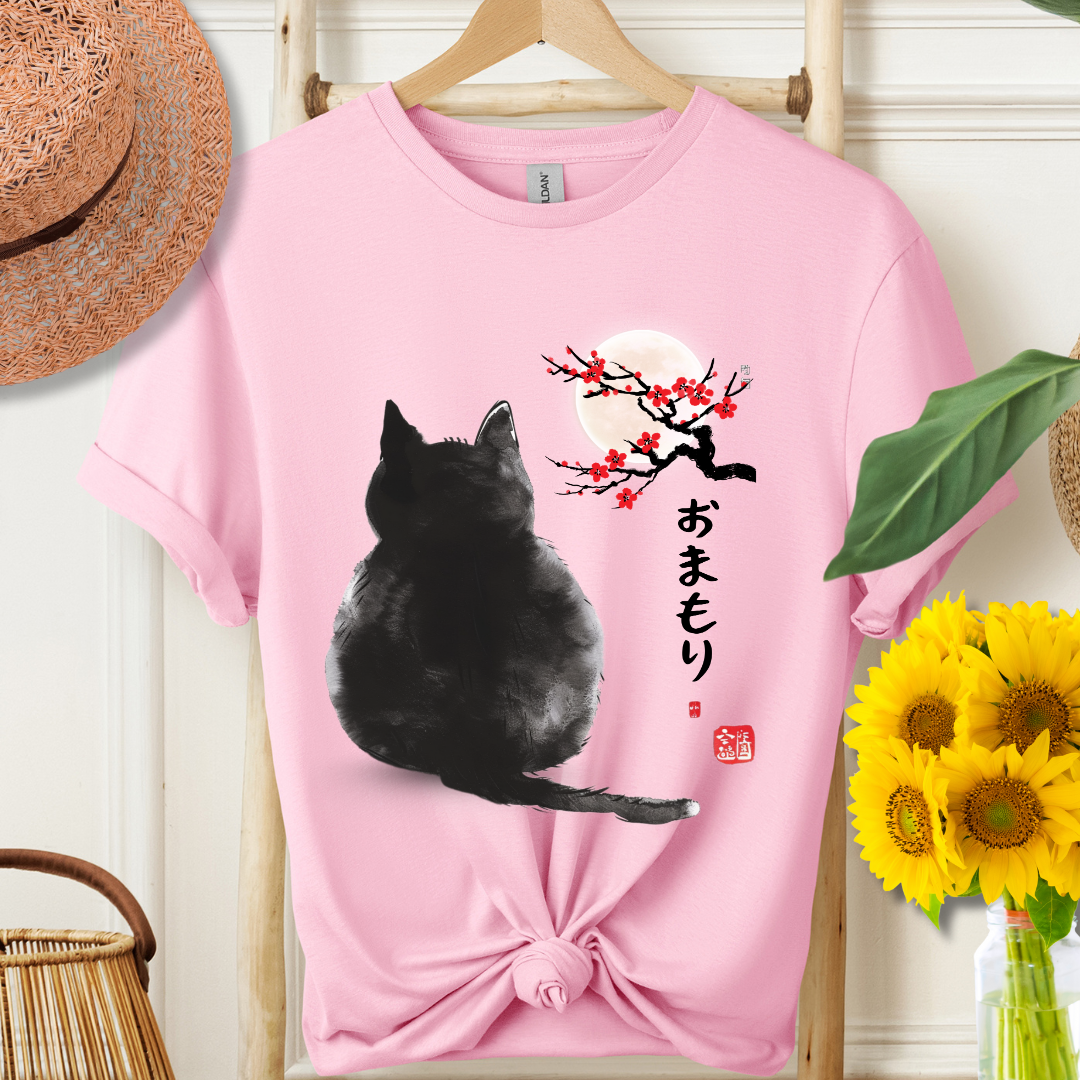 Spirit Guardian, Japanese Minimal Cat Art Design