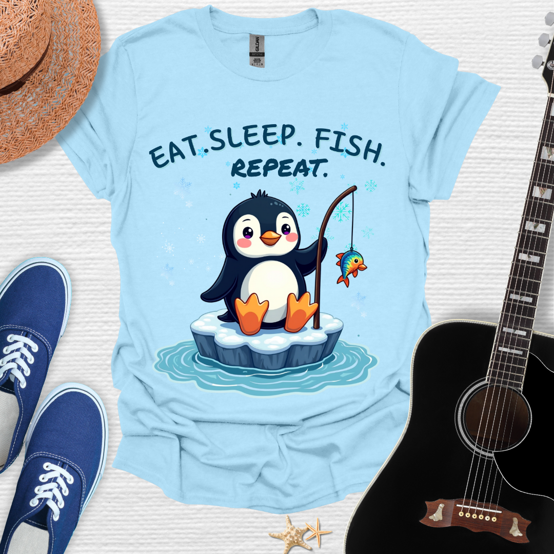 Funny Fishing Penguin Tee