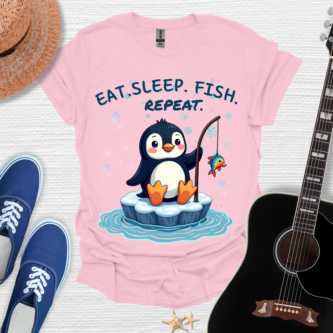 Funny Fishing Penguin Tee