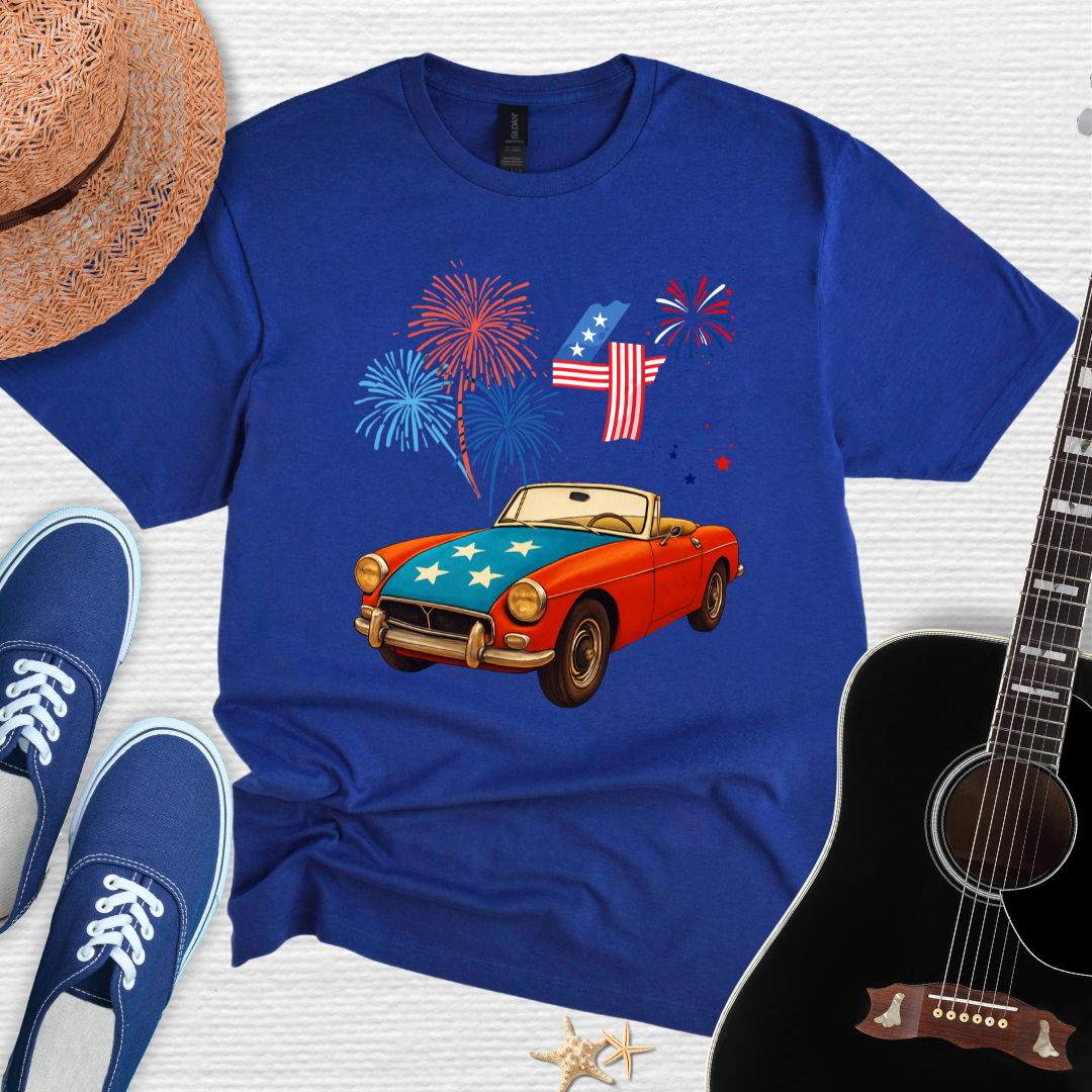 Patriotic Vintage Car Tee
