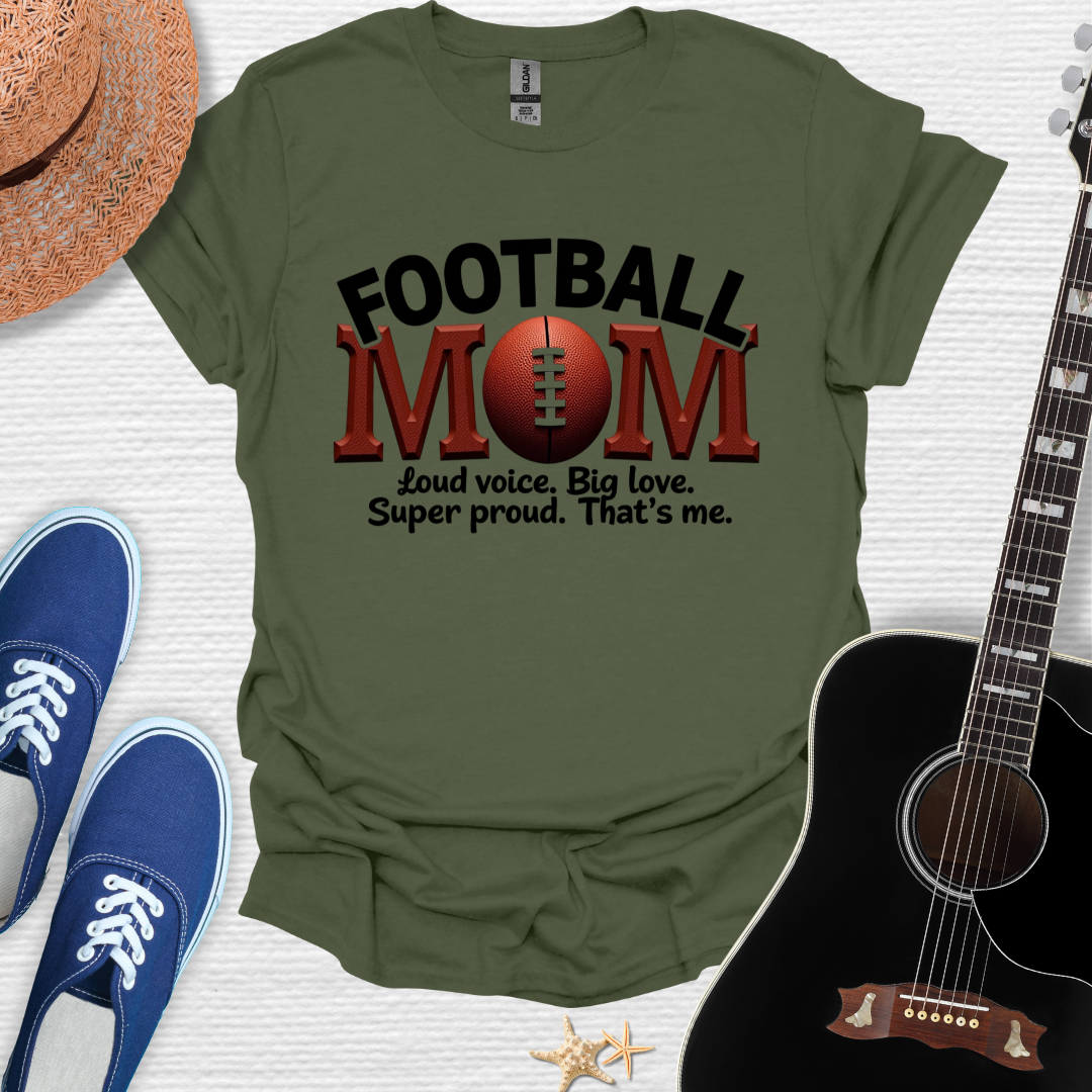 Football Mom Tee - Loud Voice, Big Love