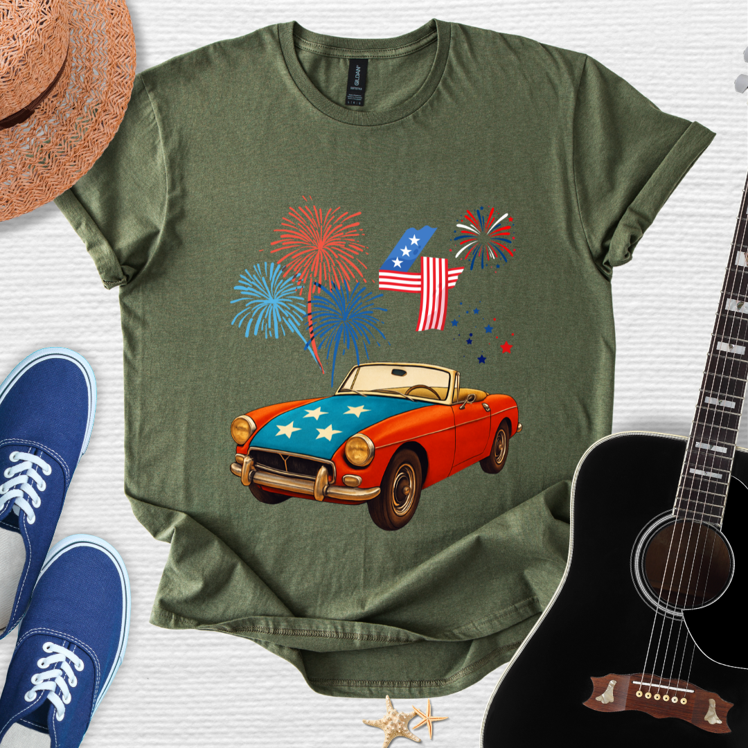 Patriotic Vintage Car Tee