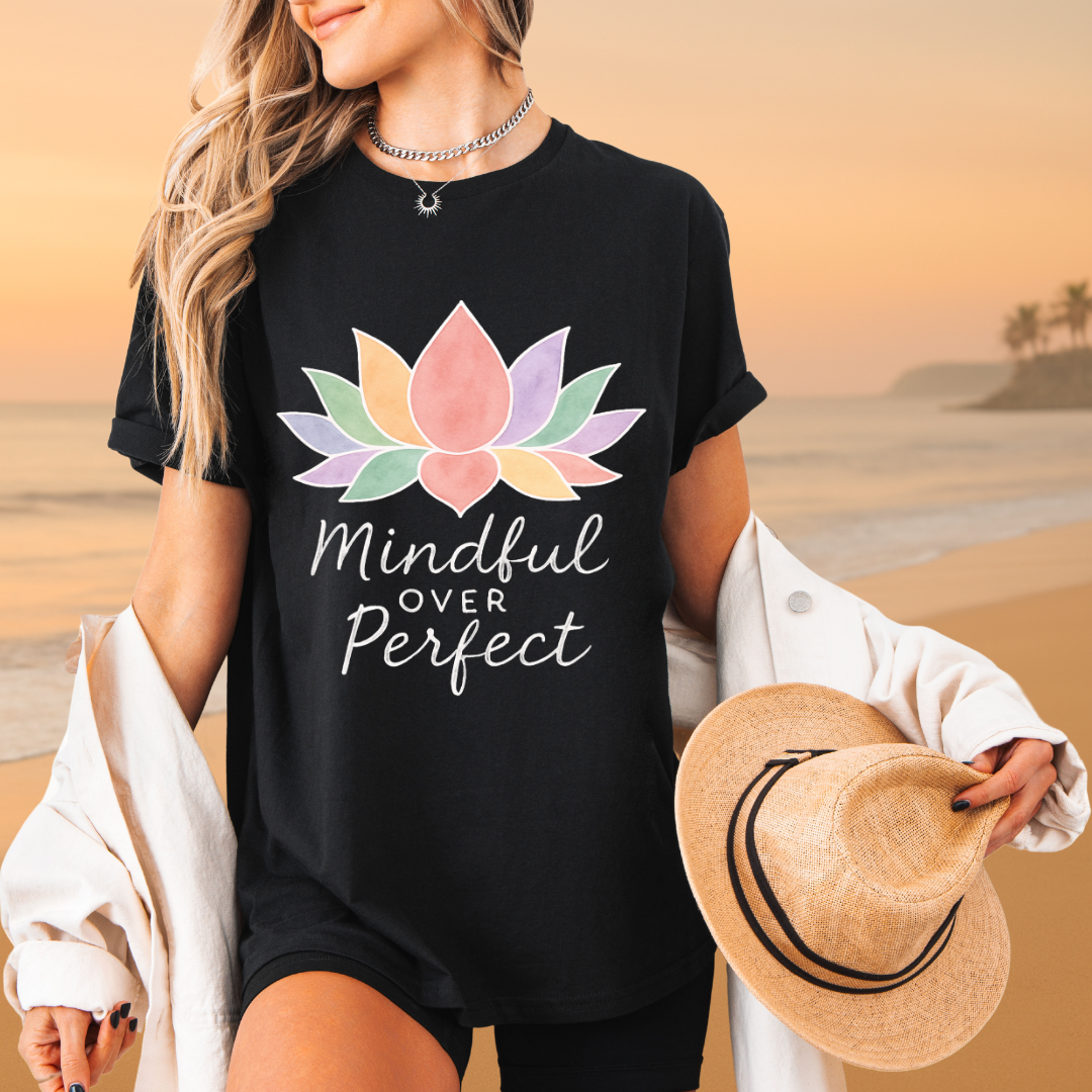 Mindful Lotus ,Inspirational Tee