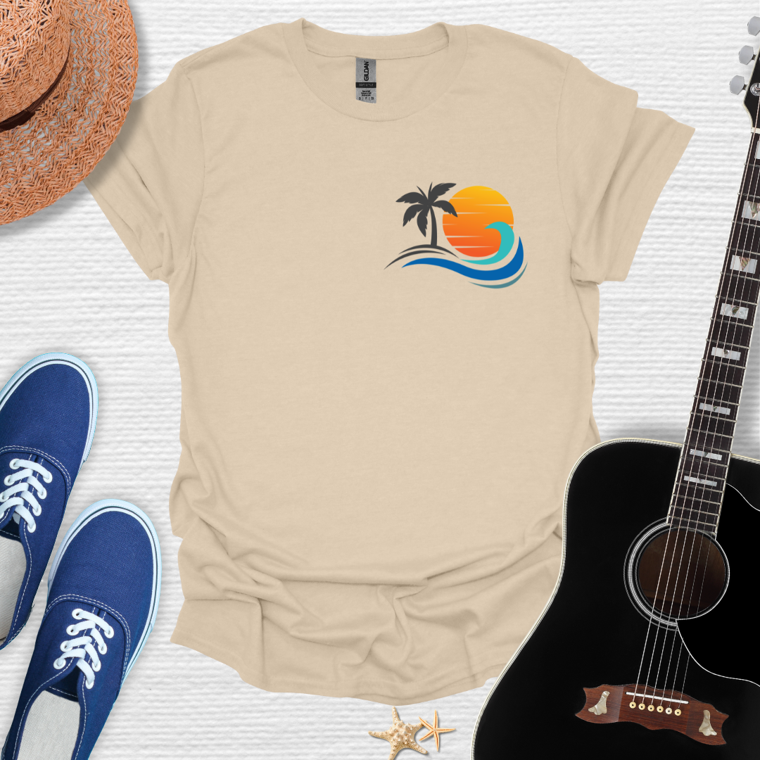 Wave Hunter Tee- Tropical Beach Design