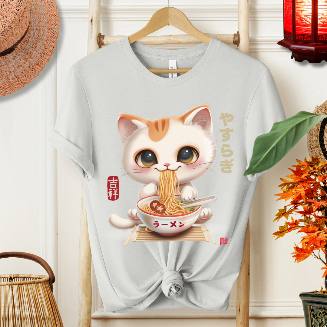Japanese Style Cute Cat Ramen Tee