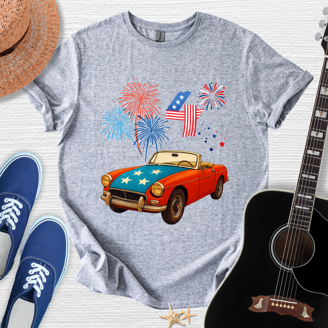 Patriotic Vintage Car Tee