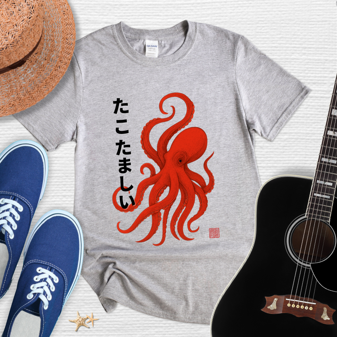 Tako Samurai-Spirit of the Sea Warrior Unisex Tee