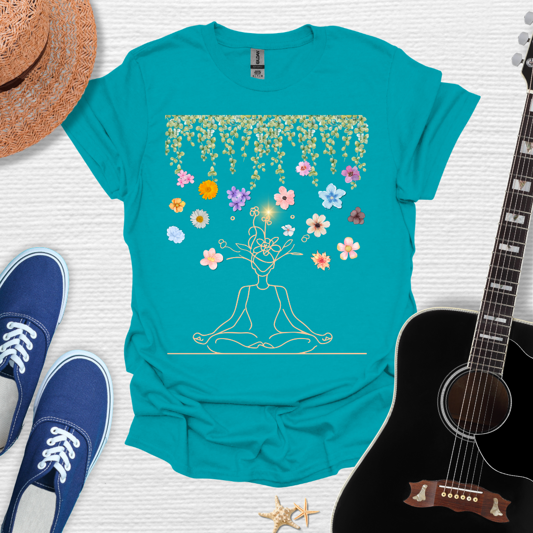 "Breathe & Bloom" Yoga Floral Tee