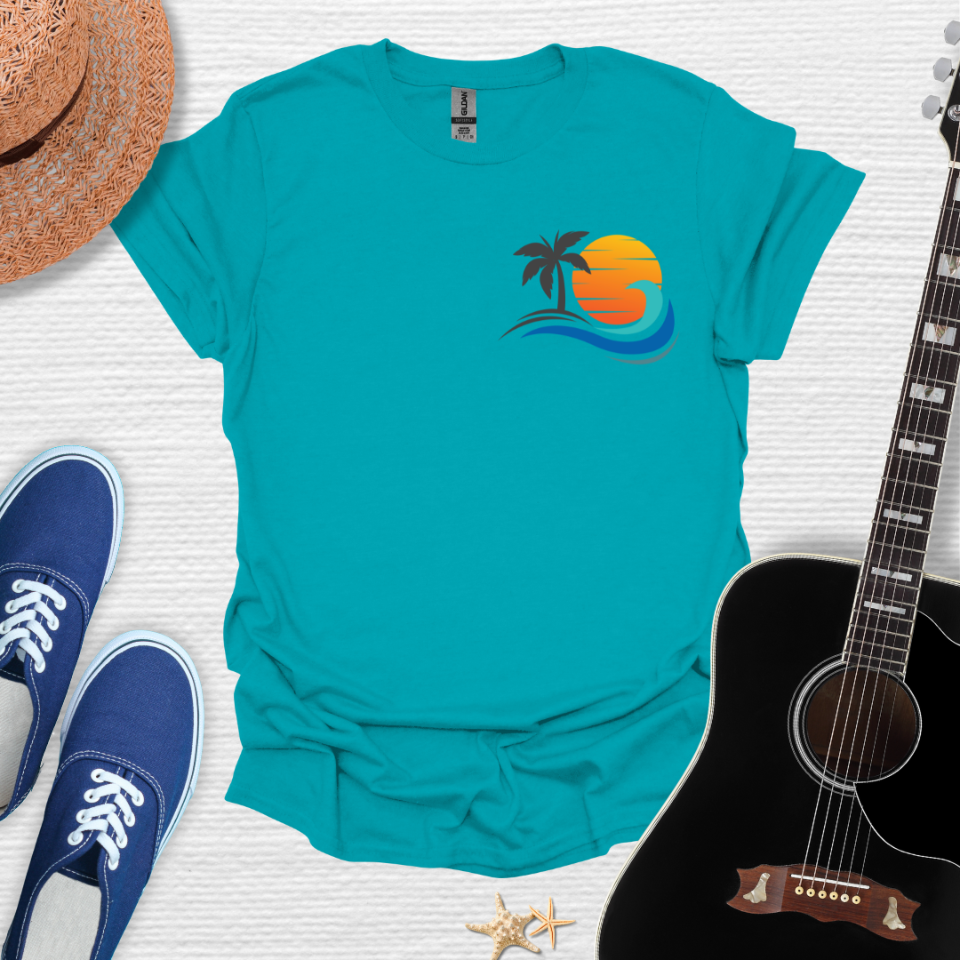 Wave Hunter Tee- Tropical Beach Design