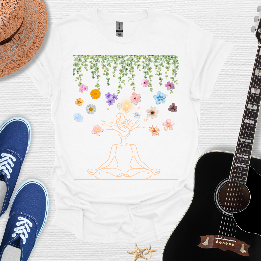 "Breathe & Bloom" Yoga Floral Tee