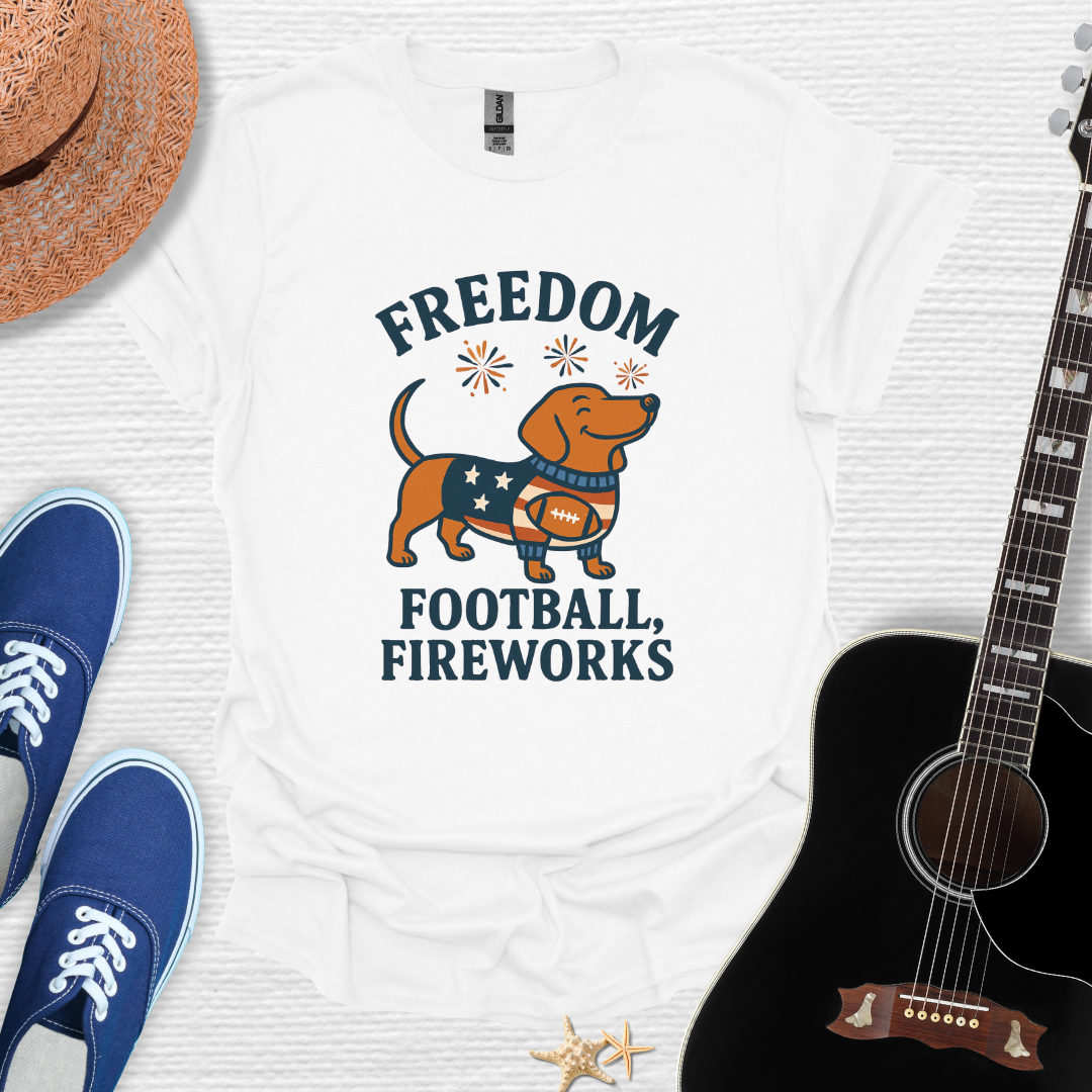 Freedom, Football, Fireworks Tee