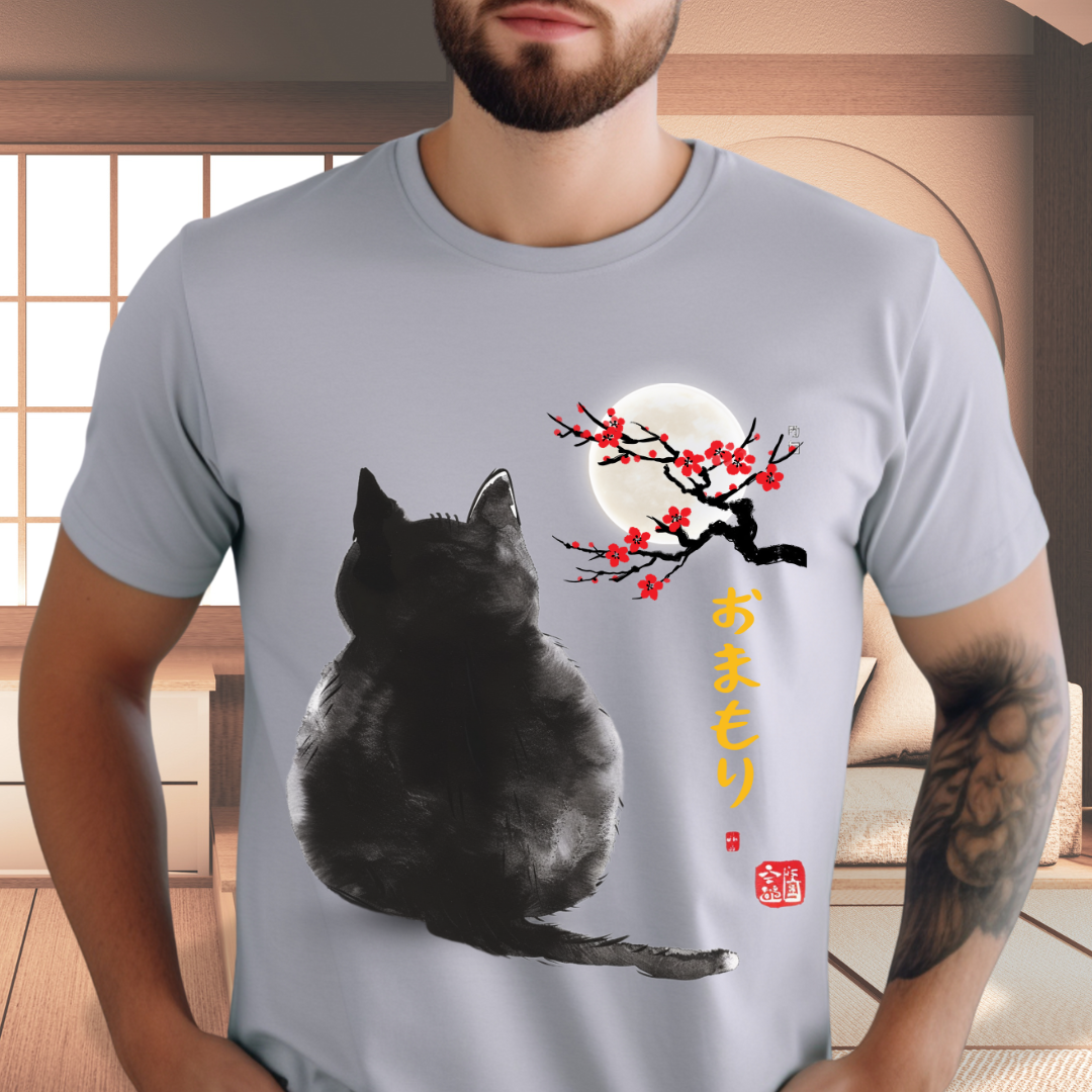 Japanese Guardian Cat Art Tee