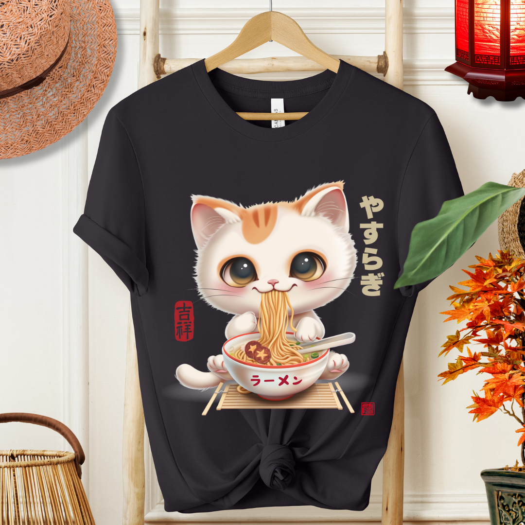 Japanese Style Cute Cat Ramen Tee