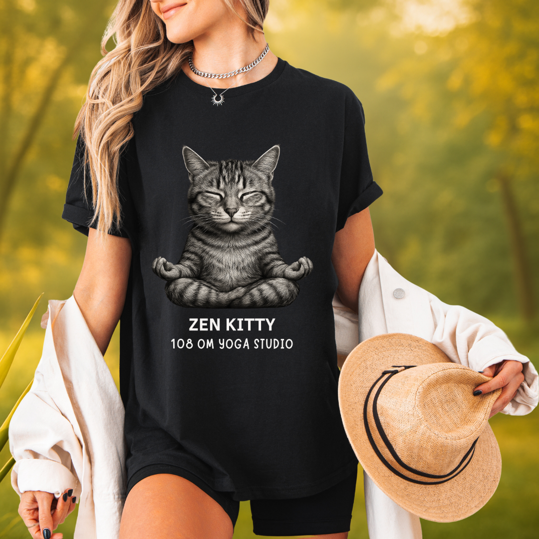 Zen Kitty Meditation Tee