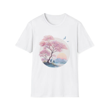 Japanese Serene Sakura Sunset T-Shirt