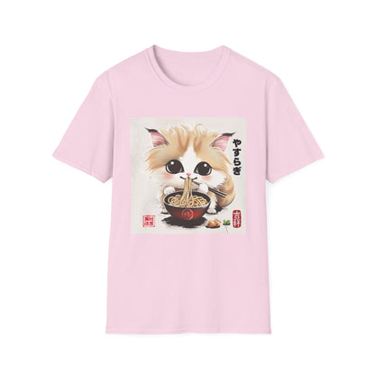 Japanese Chill Cat Eating Ramen Tee