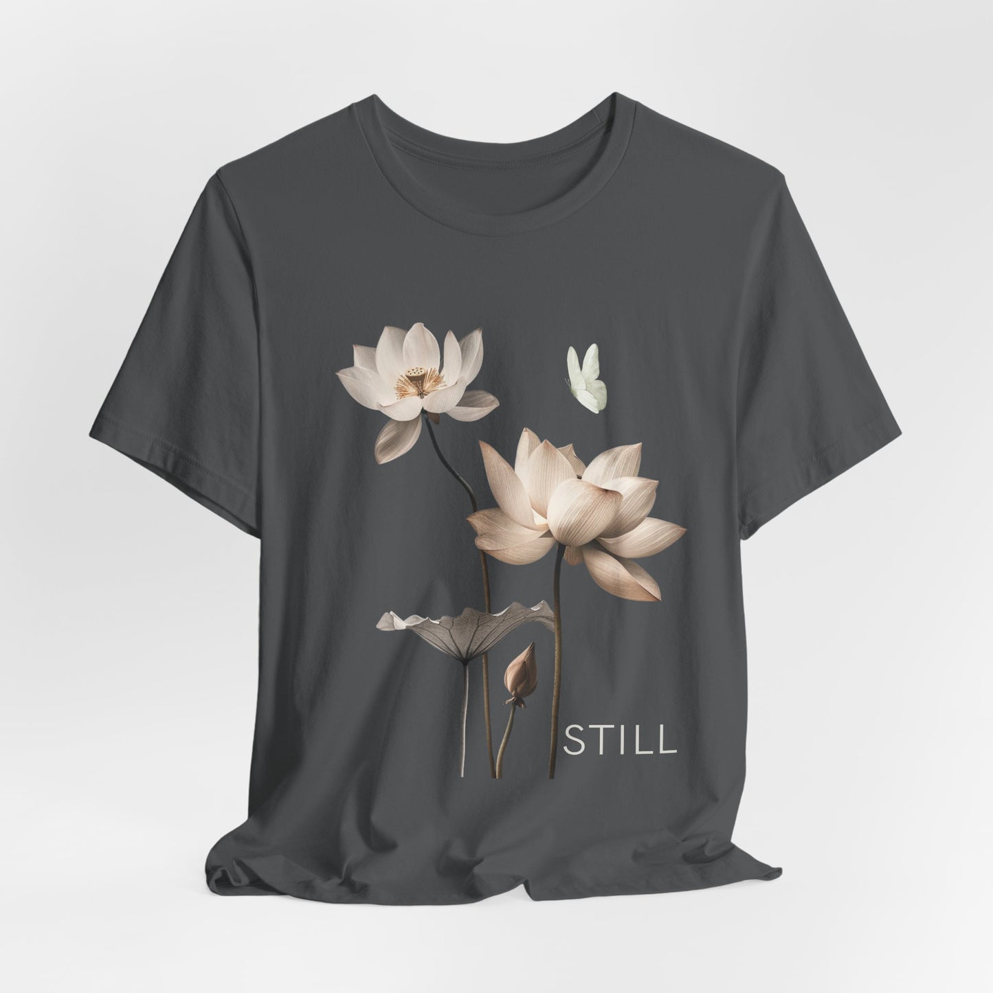 STILL — Lotus & Butterfly Minimalist Zen T-Shirt