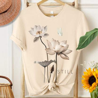 STILL — Lotus & Butterfly Minimalist Zen T-Shirt