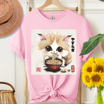 Japanese Chill Cat Eating Ramen Tee