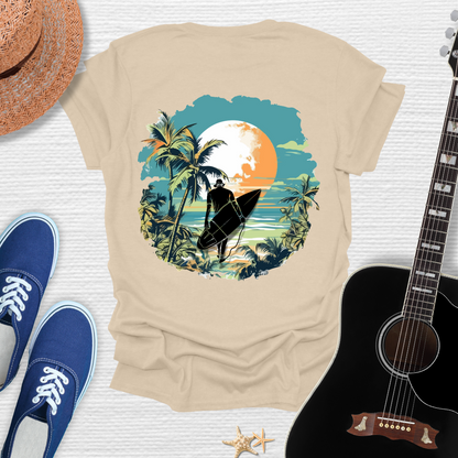 Wave Hunter Tee- Tropical Beach Design