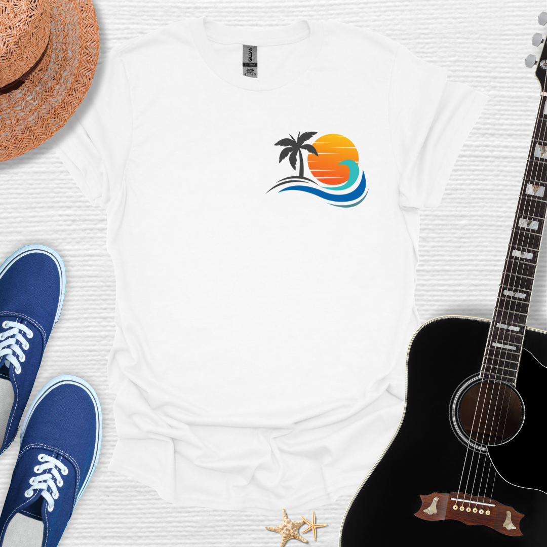 Wave Hunter Tee- Tropical Beach Design