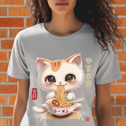 Japanese Style Cute Cat Ramen Tee