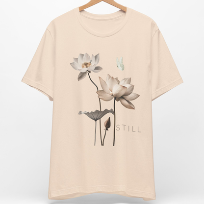 STILL — Lotus & Butterfly Minimalist Zen T-Shirt