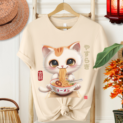 Japanese Style Cute Cat Ramen Tee