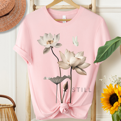STILL — Lotus & Butterfly Minimalist Zen T-Shirt
